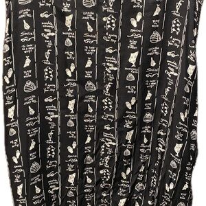 Black and White Graphic Print short sleeve tunic and pants set vintage 2X